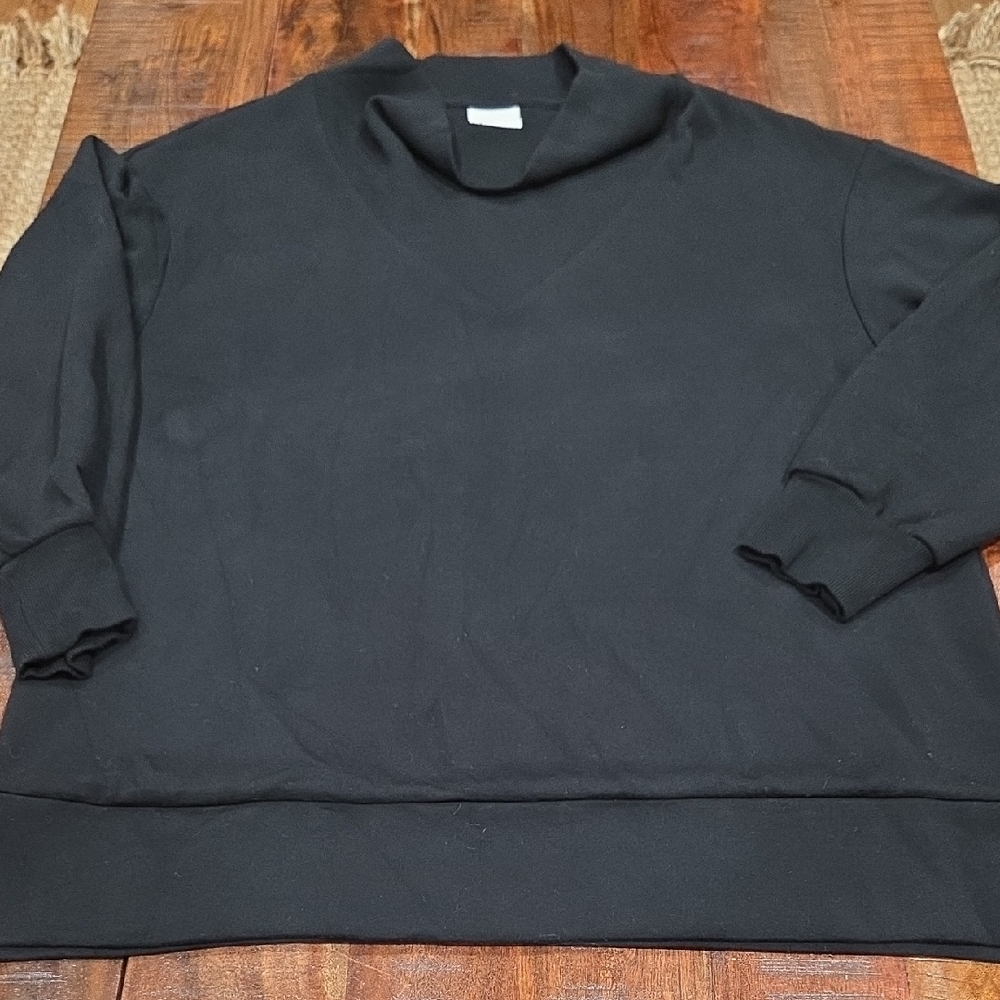 Varley Black Cowl Neck Sweatshirt Size Large